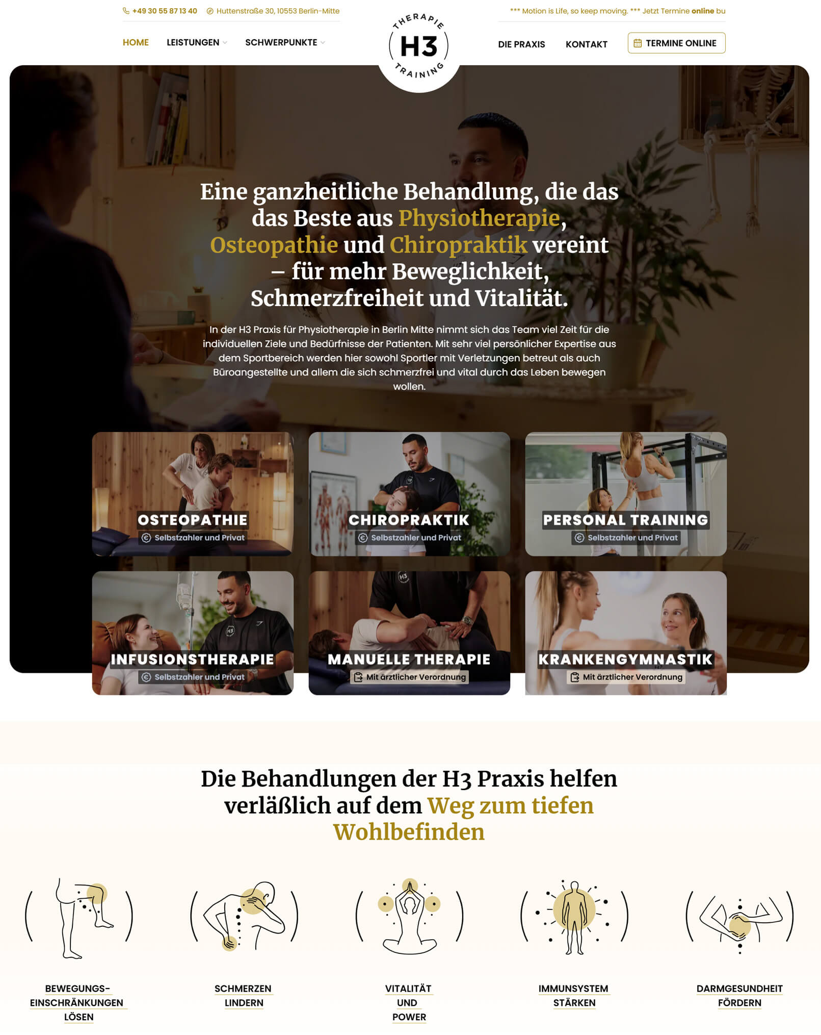 Website-Relaunch für eine Physiotherapie-Praxis in Berlin